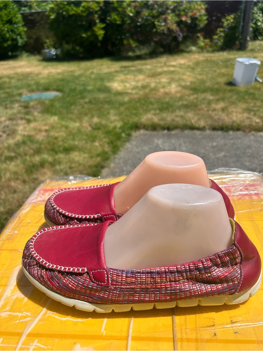 SAS Women's Pink Slip-On Moccasin Flats Ballet Shoes Size 8.5WW